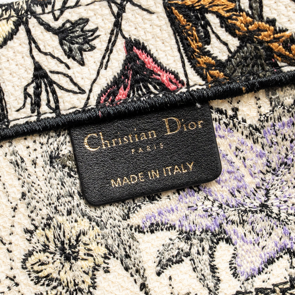 DIOR MEDIUM DIOR BOOK TOTE MILLE FLEURS EMBROIDERY MULTICOLOUR