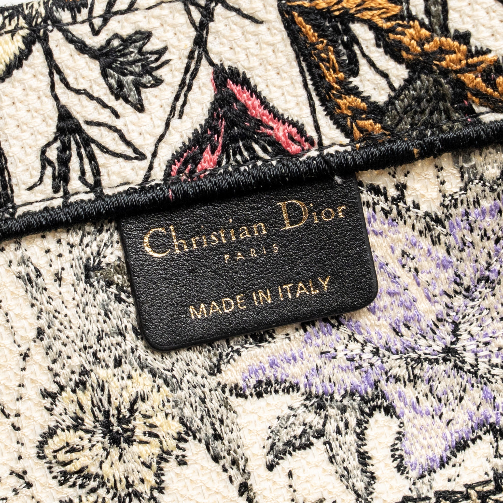 DIOR MEDIUM DIOR BOOK TOTE MILLE FLEURS EMBROIDERY MULTICOLOUR