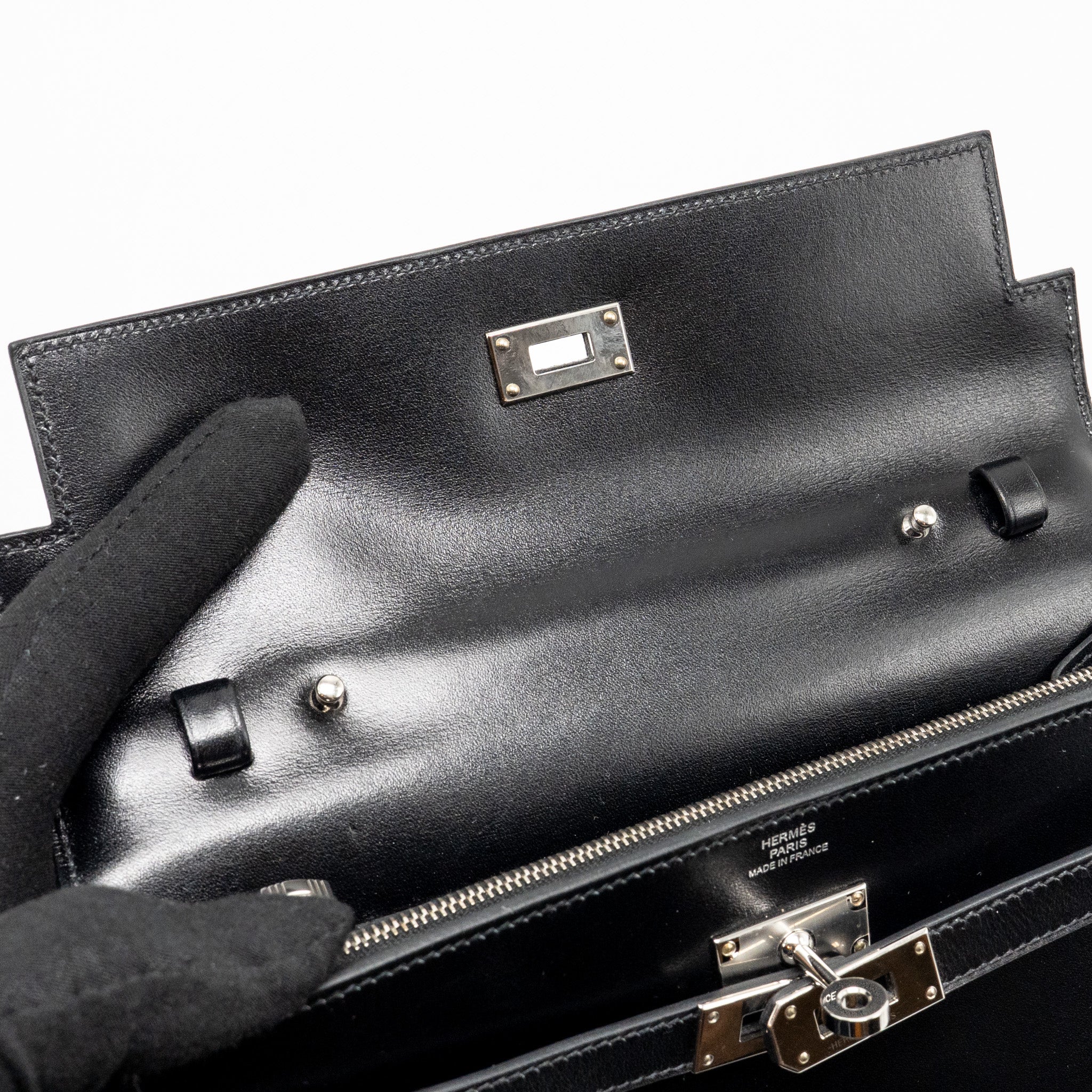 HERMES KELLY TO GO BOX BLACK SHW