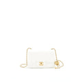 CHANEL 21B PEARL CRUSH SQUARE MINI FLAP BAG LAMBSKIN WHITE GHW