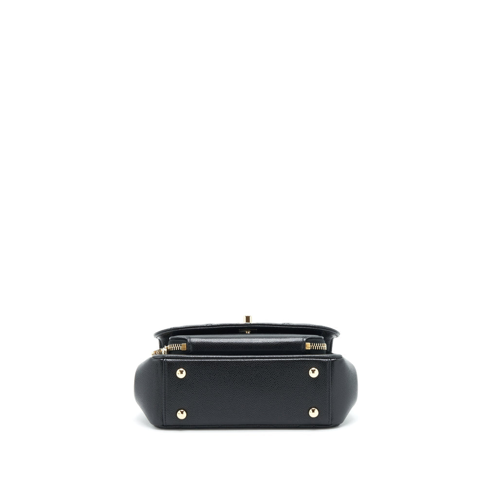 CHANEL SMALL BUSINESS AFFINITY CAVIAR BLACK LGHW(MICROCHIP)