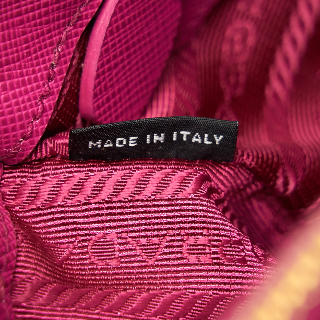 PRADA SAFFIANO TOTE BAG DARK PINK