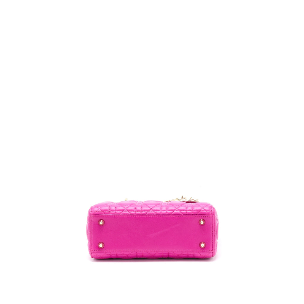 DIOR SMALL LADY DIOR LAMBSKIN PINK GHW
