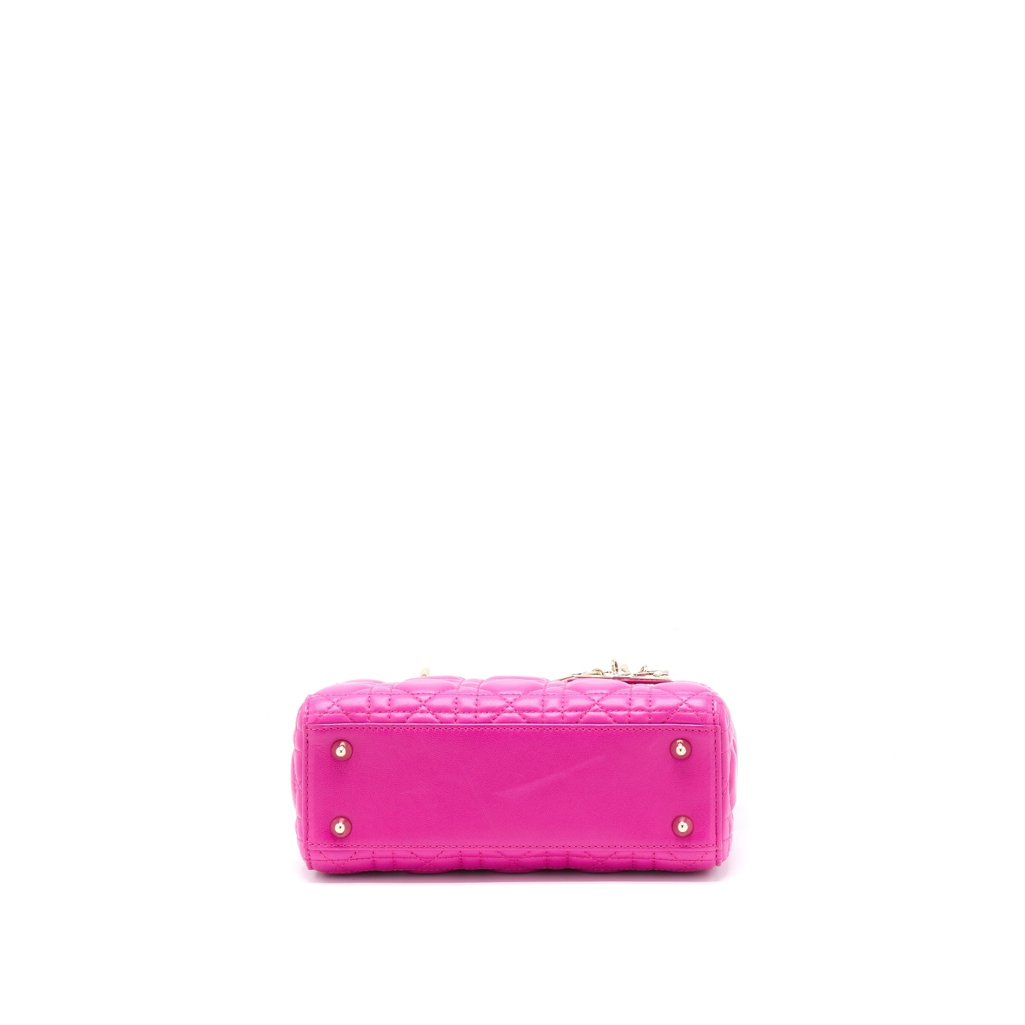 DIOR SMALL LADY DIOR LAMBSKIN PINK GHW