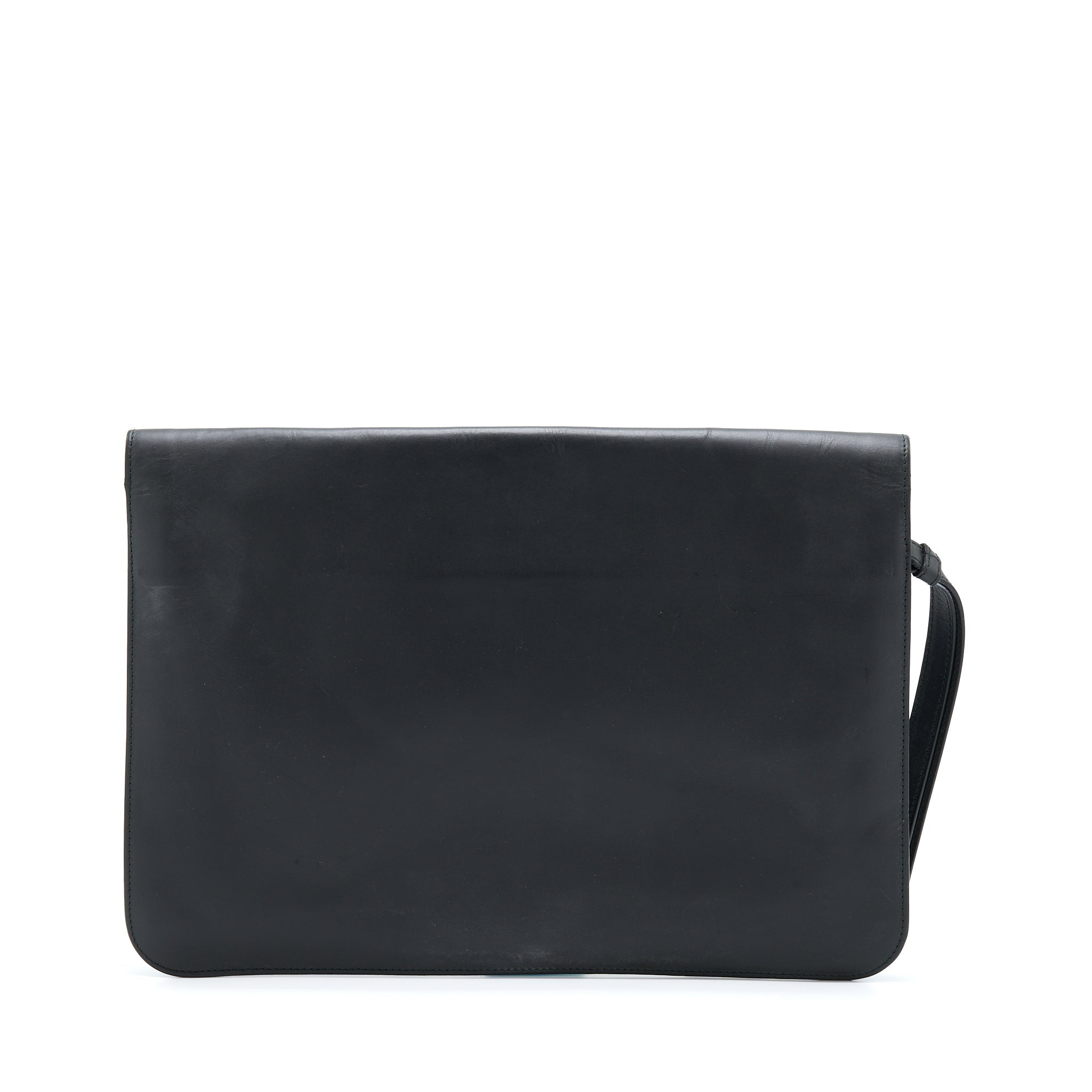 BOTTEGA VENETA MEN’S POUCH INTRECCIATE BLACK WITH BLACK HARDWARE