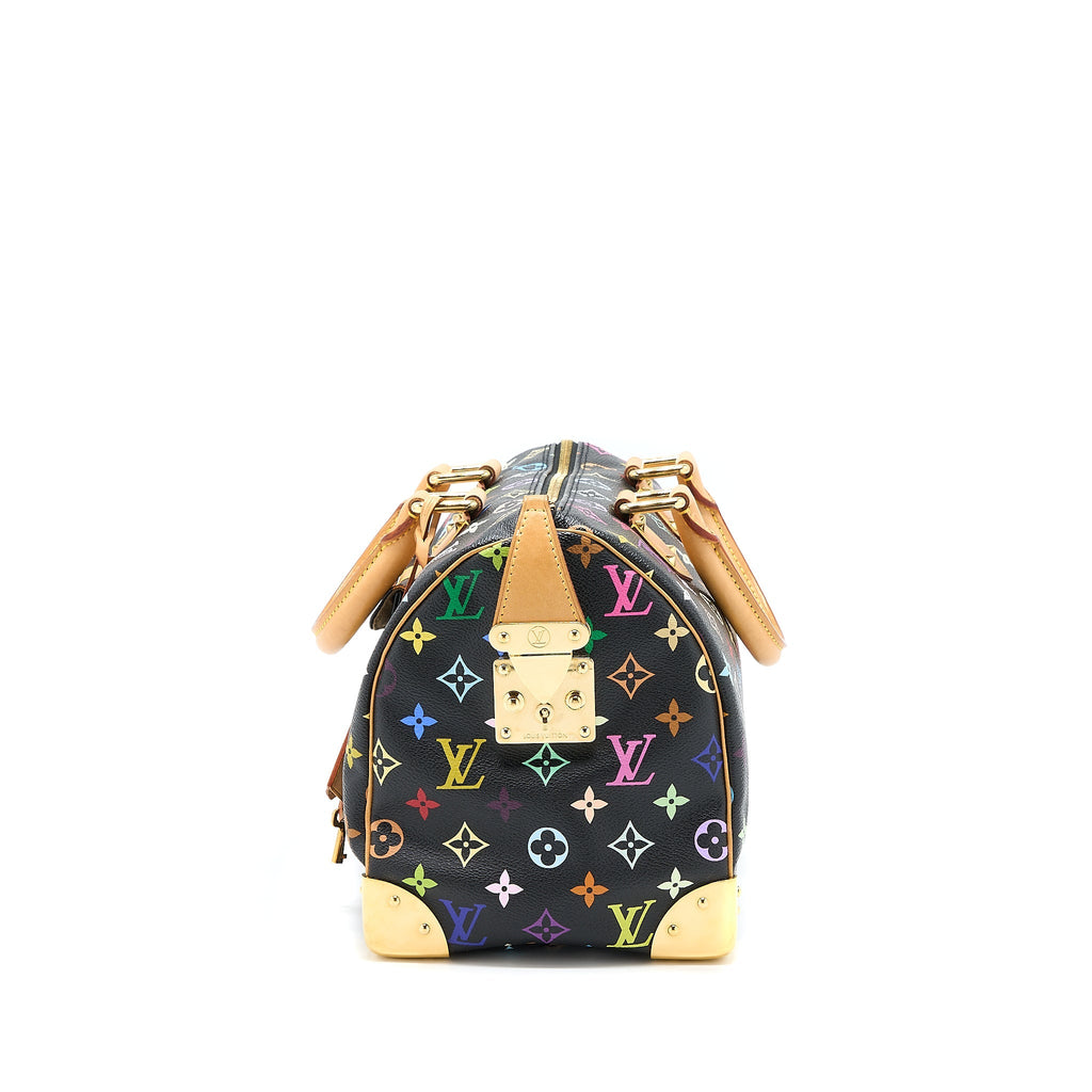 LOUIS VUITTON SPEEDY 30 MULTICOLOUR MONOGRAM CANVAS BLACK GHW