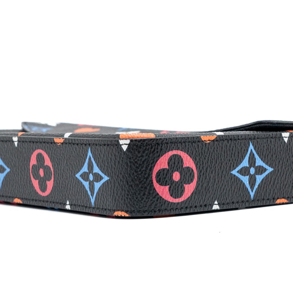 LOUIS VUITTON FELICIE POCHETTE GAME ON LIMITED EDITION MONOGRAM CANVAS GHW