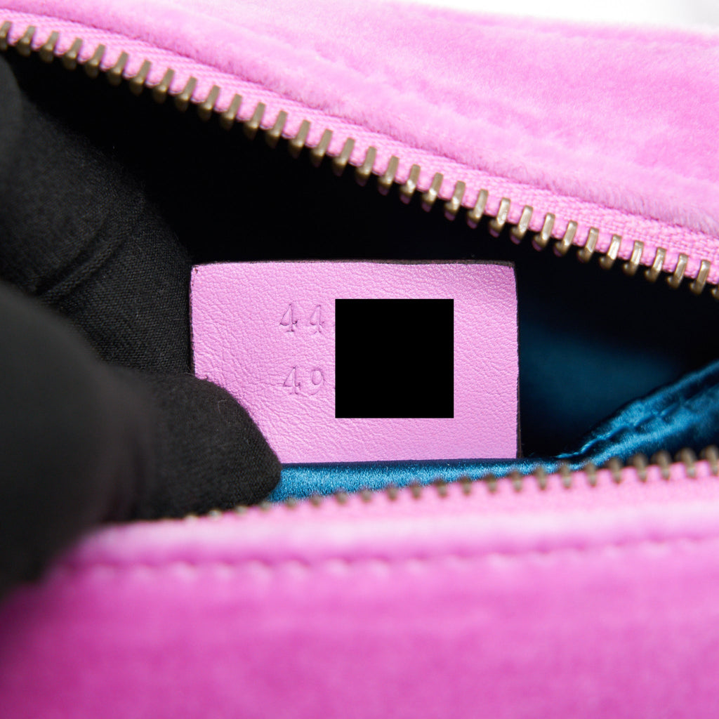 GUCCI VELVET MINI MARMONT CAMERA BAG PINK