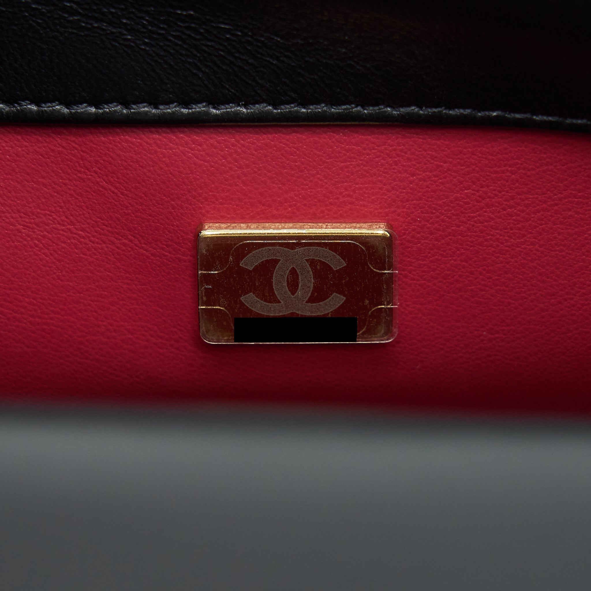 CHANEL 22P SEASONAL MINI SQUARE FLAP BAG LAMBSKIN BLACK GHW