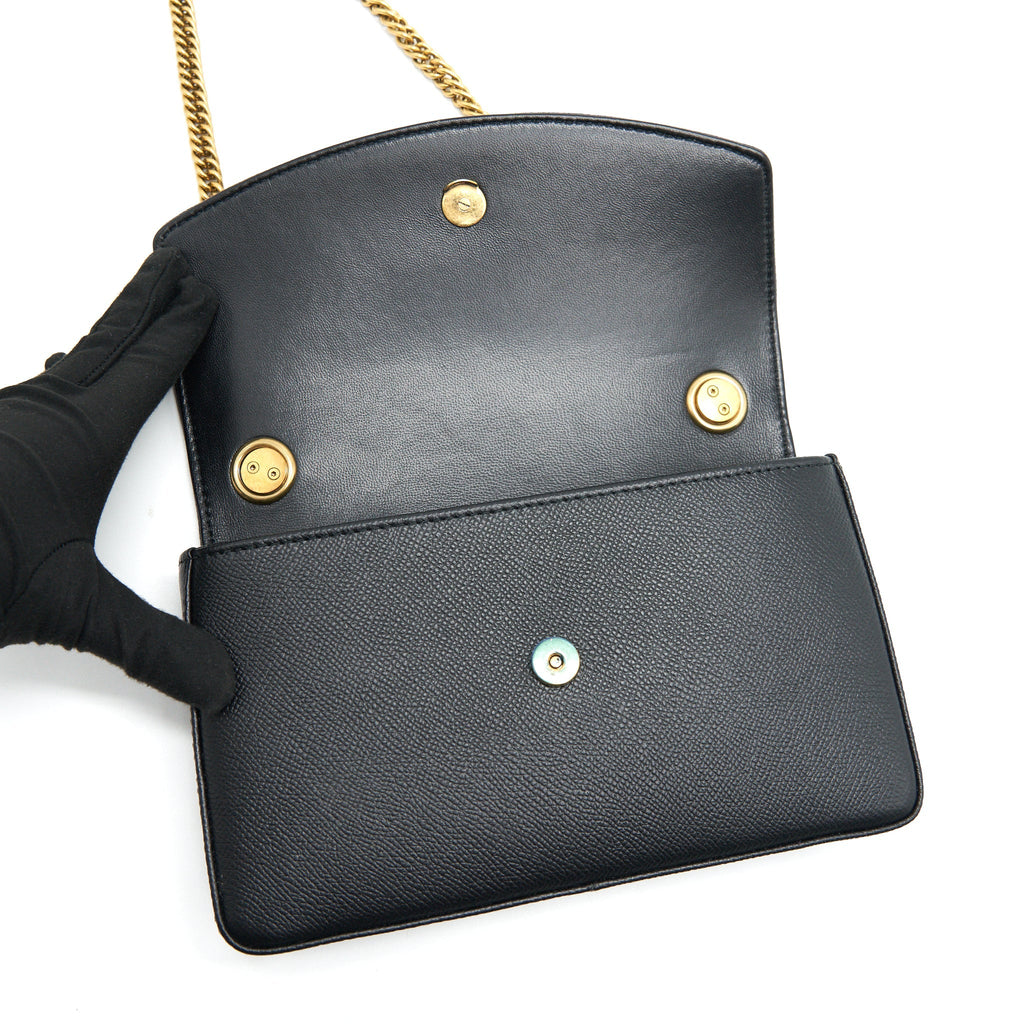 BALENCIAGA BB CHAIN SHOULDER BAG BLACK GHW