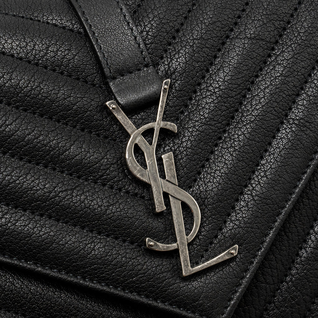 SAINT LAURENT/YSL MEDIUM COLLEGE BAG LAMBSKIN BLACK SHW