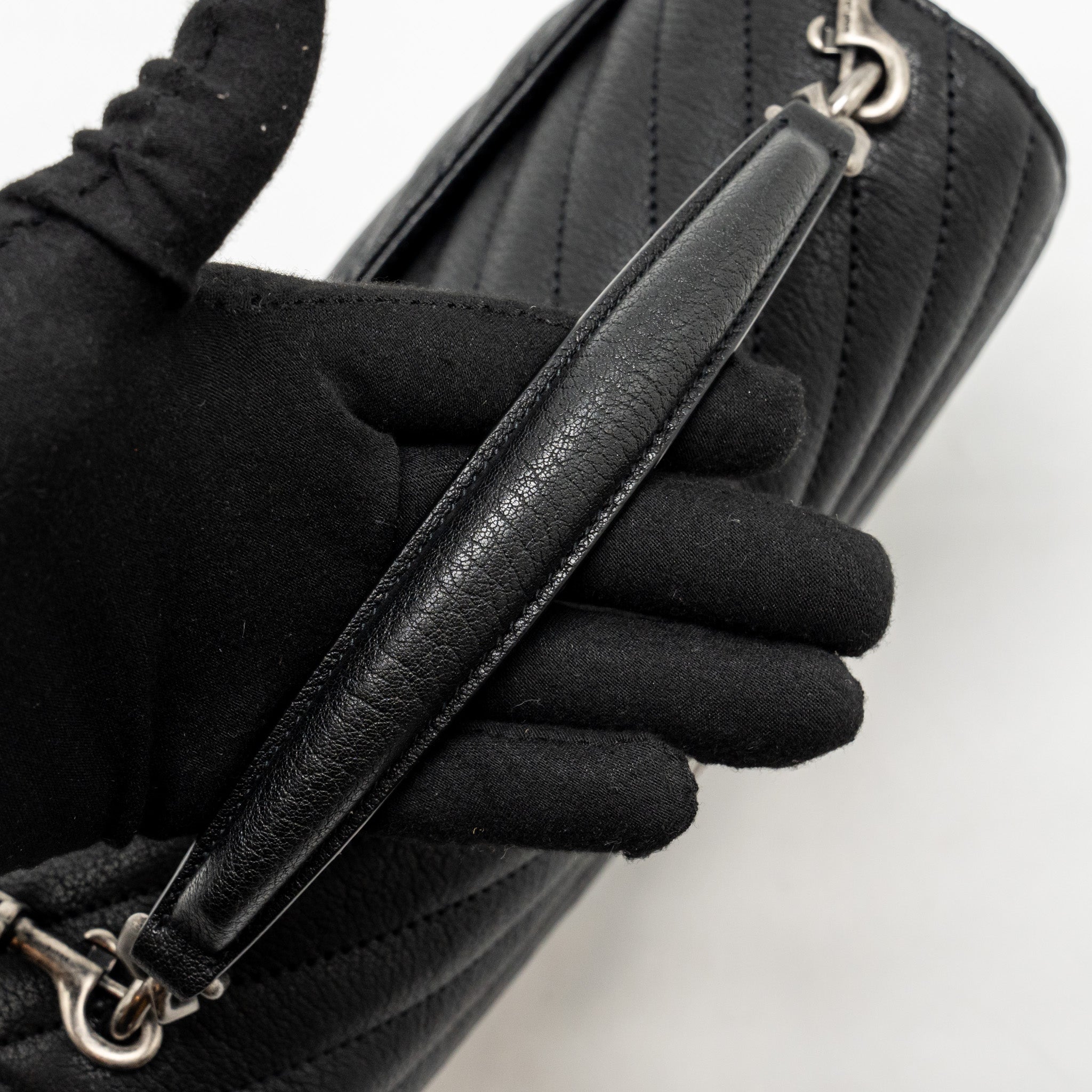 SAINT LAURENT/YSL MEDIUM COLLEGE BAG LAMBSKIN BLACK SHW