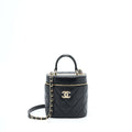 CHANEL TRENDY VANITY CASE LAMBSKIN BLACK LGHW (MICROCHIP)
