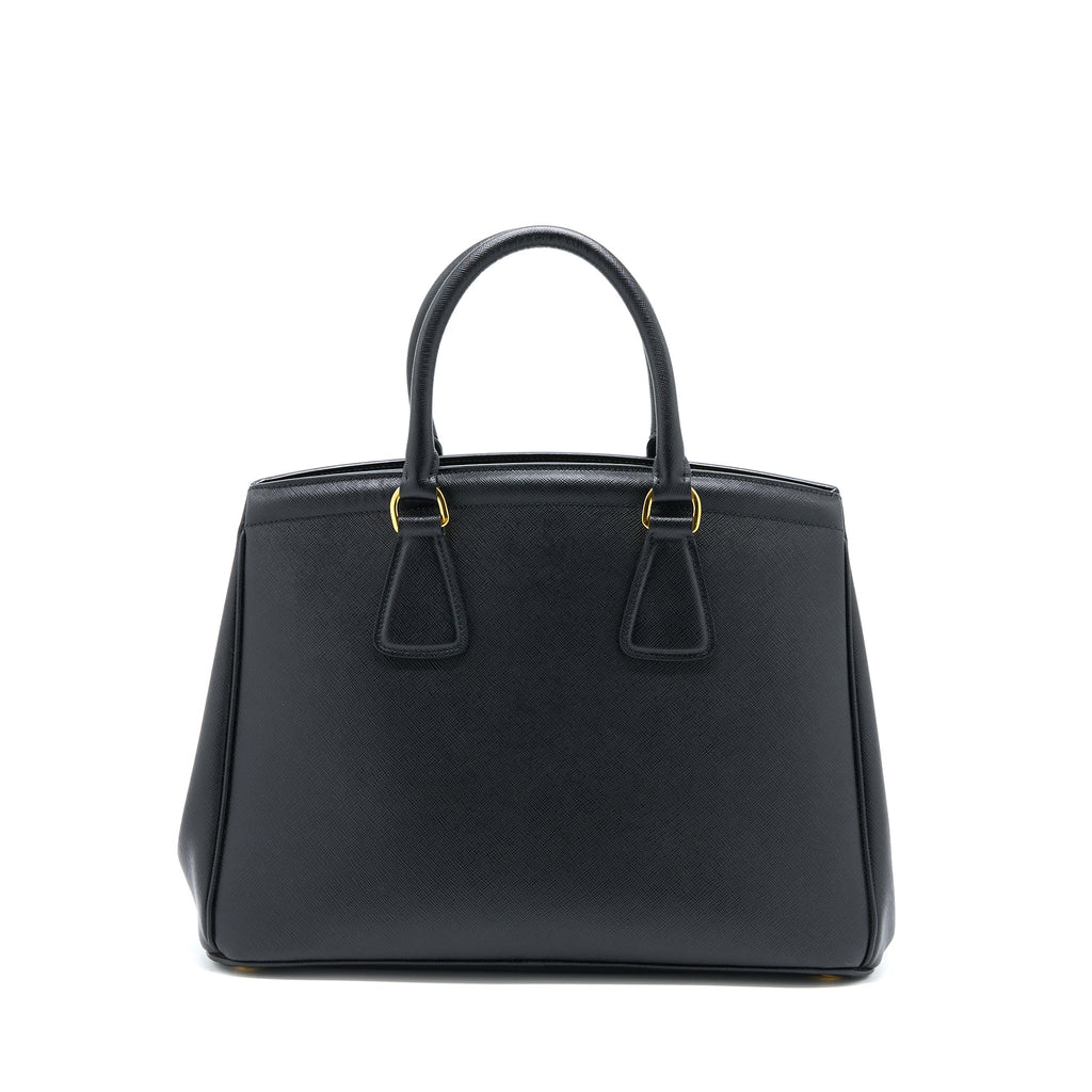 PRADA TOP HANDLE TOTE BAG CALFSKIN BLACK GHW
