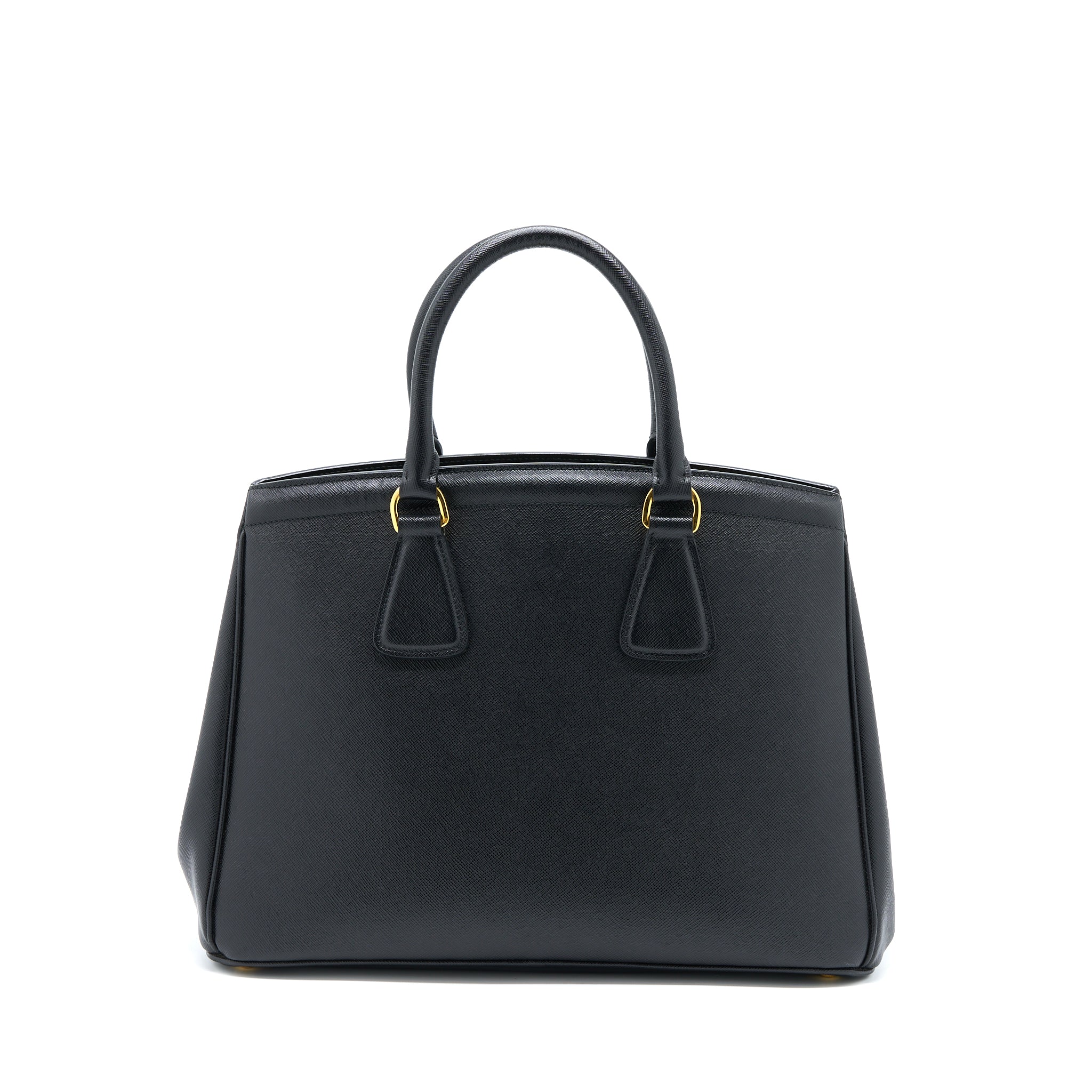 PRADA TOP HANDLE TOTE BAG CALFSKIN BLACK GHW