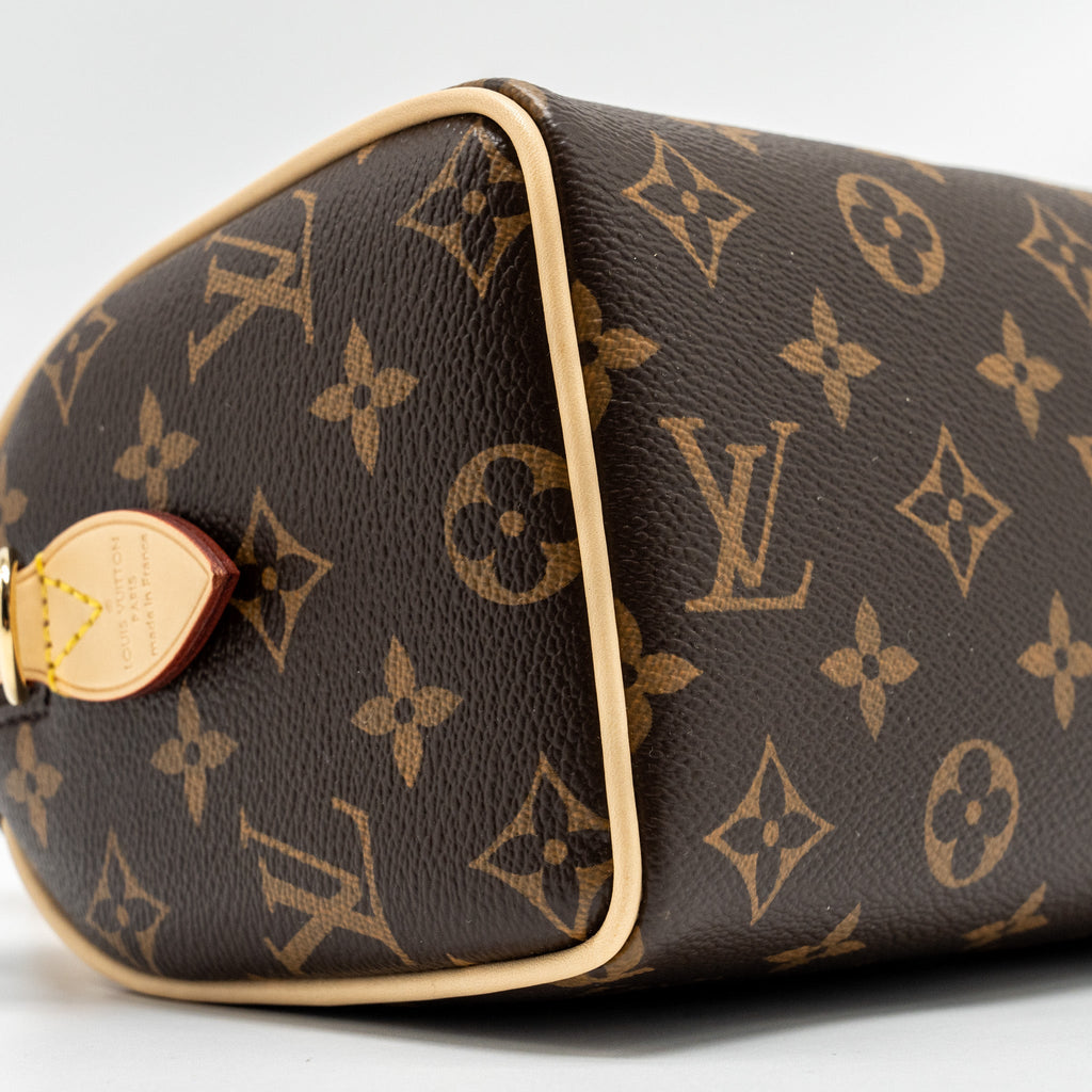 LOUIS VUITTON SPEEDY BANDOULIERE 20 MONOGRAM CANVAS BLACK STRAP GHW