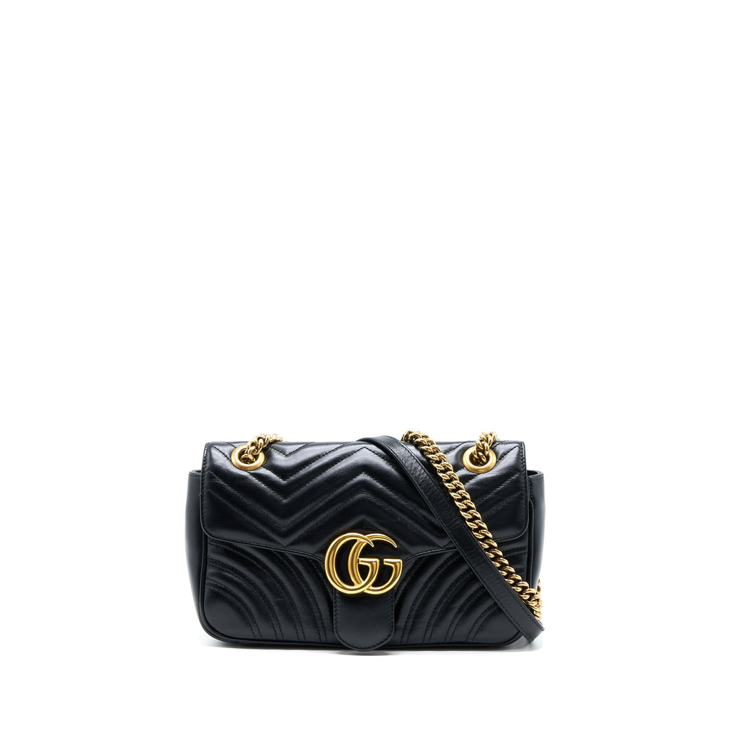 GUCCI SMALL MARMONT CALFSKIN BLACK GHW