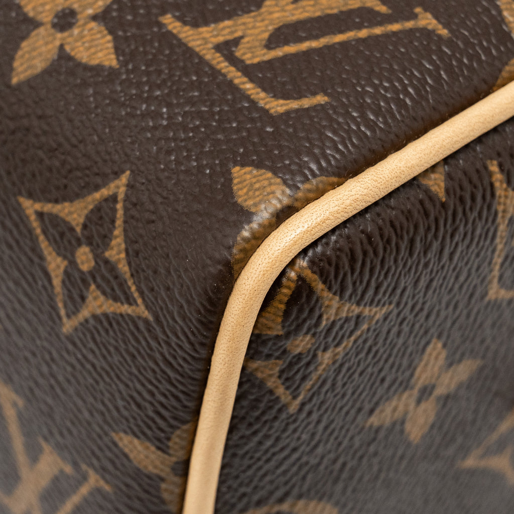 LOUIS VUITTON SPEEDY BANDOULIERE 20 MONOGRAM CANVAS BLACK STRAP GHW