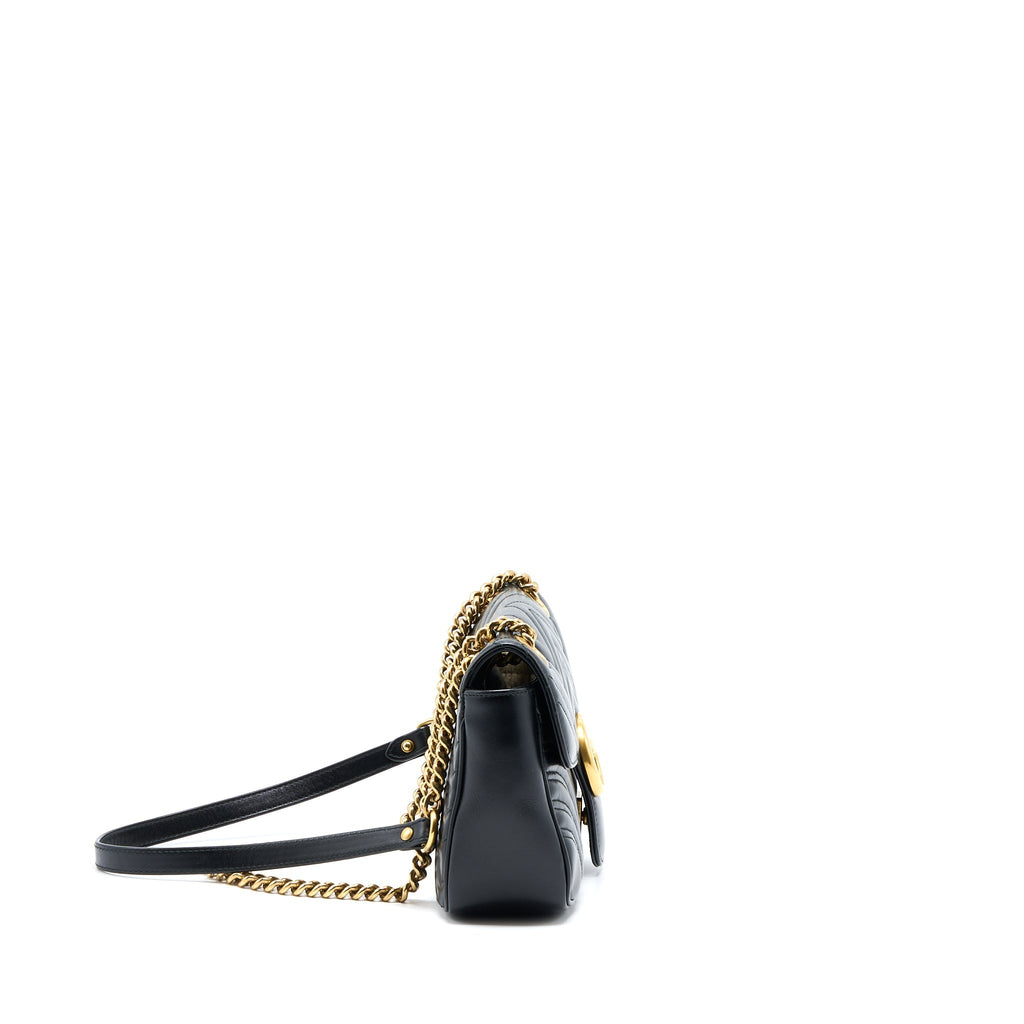 GUCCI SMALL MARMONT CALFSKIN BLACK GHW
