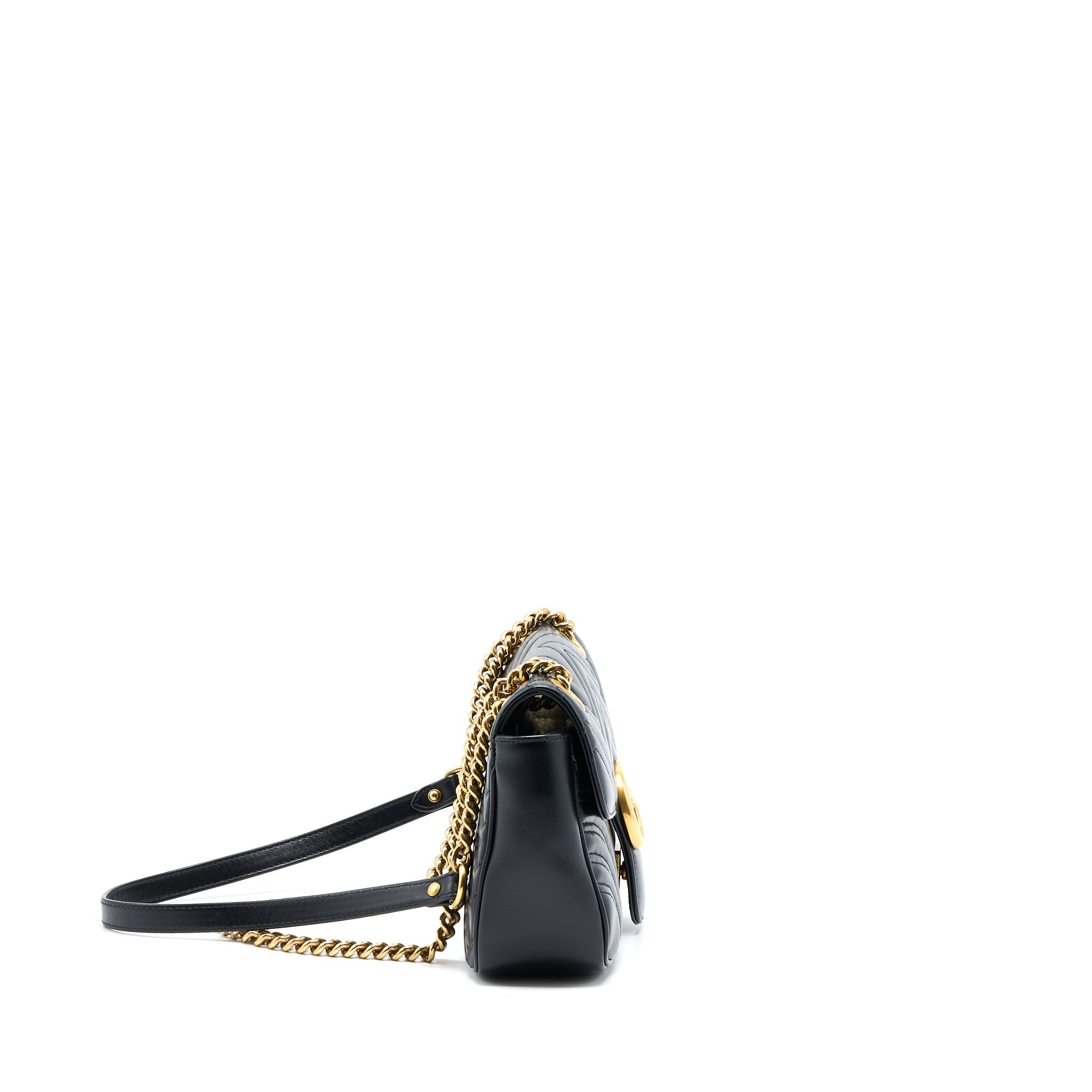 GUCCI SMALL MARMONT CALFSKIN BLACK GHW