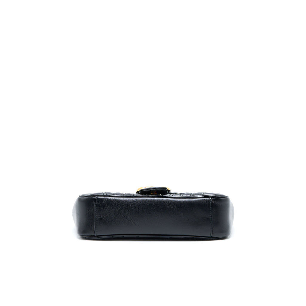GUCCI SMALL MARMONT CALFSKIN BLACK GHW