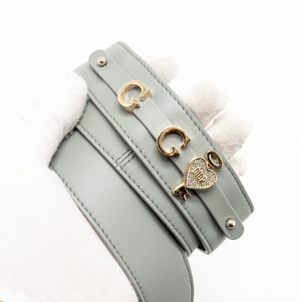 DIOR MY ABCDIOR SMALL LADY DIOR LAMBSKIN STONE GREY LGHW
