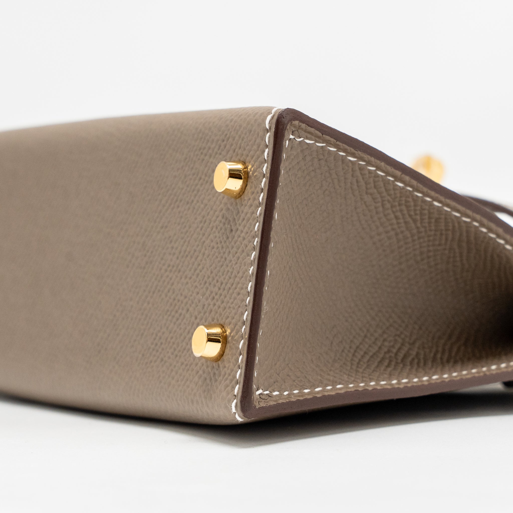 HERMES MINI KELLY II EPSOM ETOUPE GHW