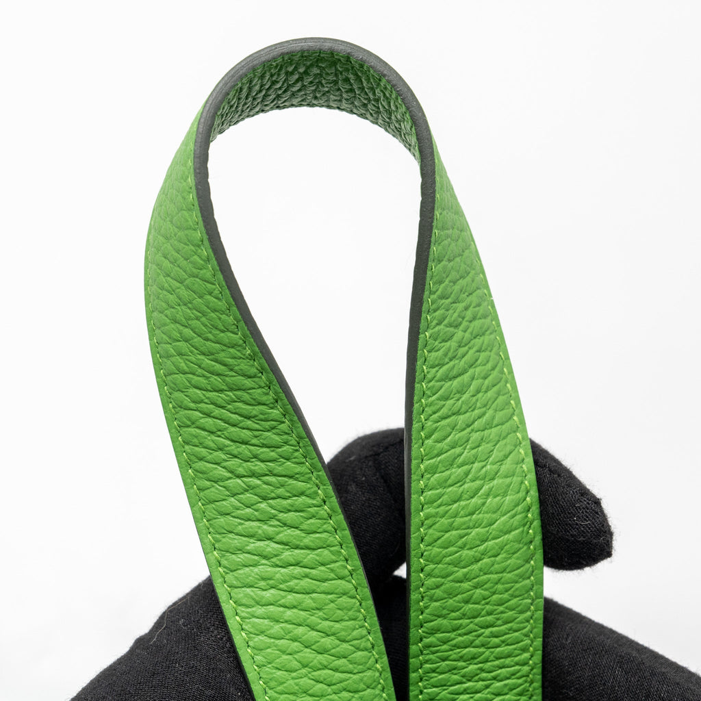 HERMES MINI LINDY CLEMENCE VERT YUCCA SHW
