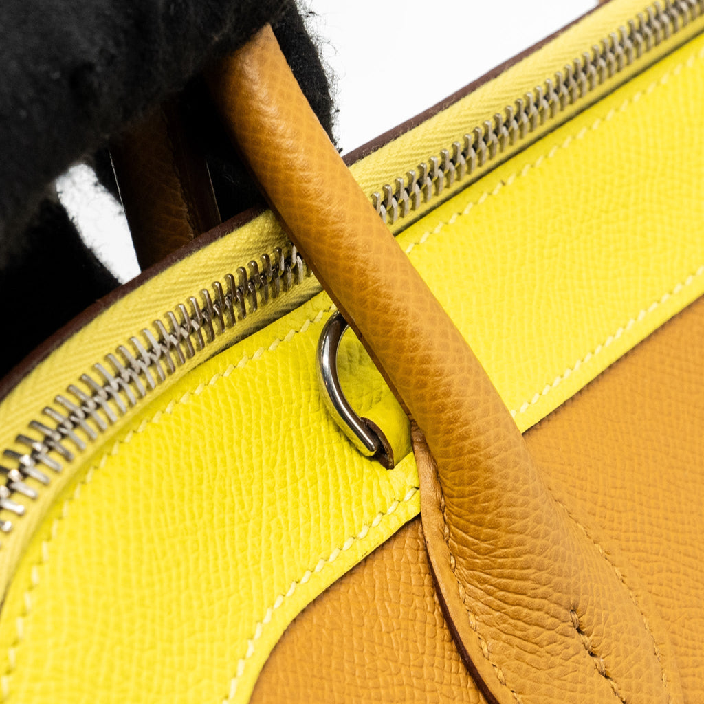 HERMES BOLIDE 1923-30 RAINBOW EPSOM LIME/SESAME/CONFETTI/TERRE BAT SHW