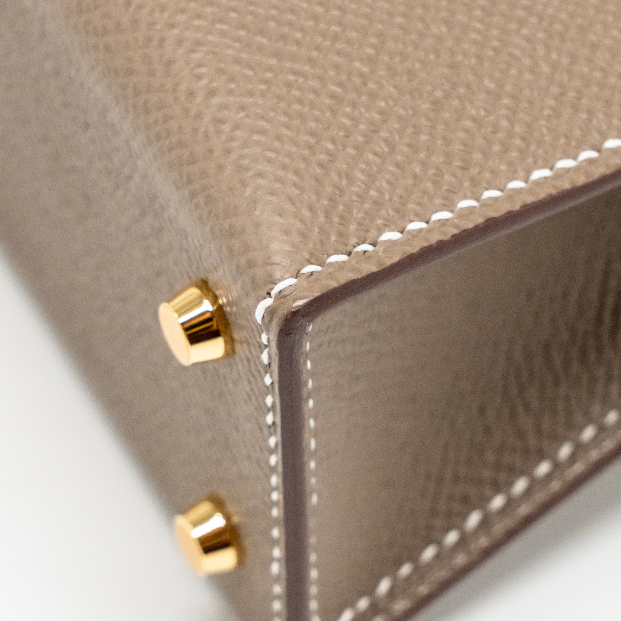 HERMES MINI KELLY II EPSOM ETOUPE GHW