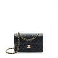 CHANEL SMALL CLASSIC DOUBLE FLAP BAG CAVIAR BLACK LGHW (MICROCHIP)