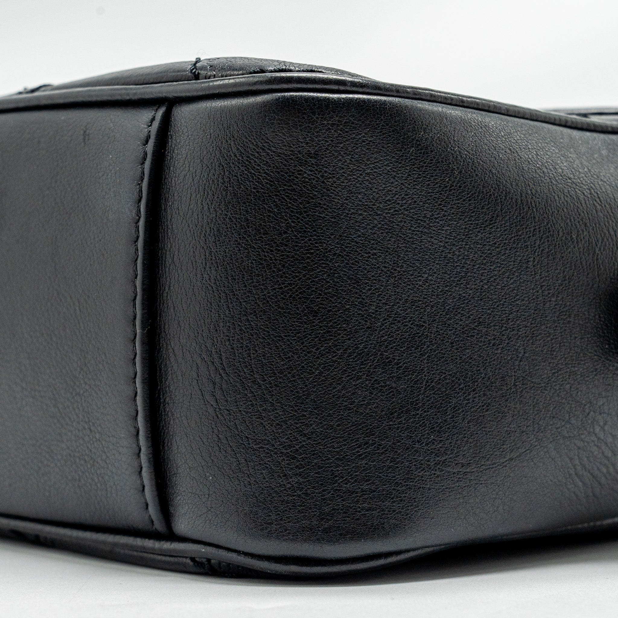 CHANEL PARIS-EDINBURGH COCO SPORRAN FLAP BAG CALFSKIN BLACK RUTHENIUM HARDWARE