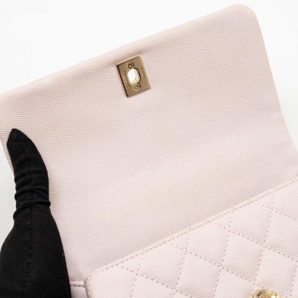 CHANEL SMALL COCO HANDLE CAVIAR LILAC LGHW