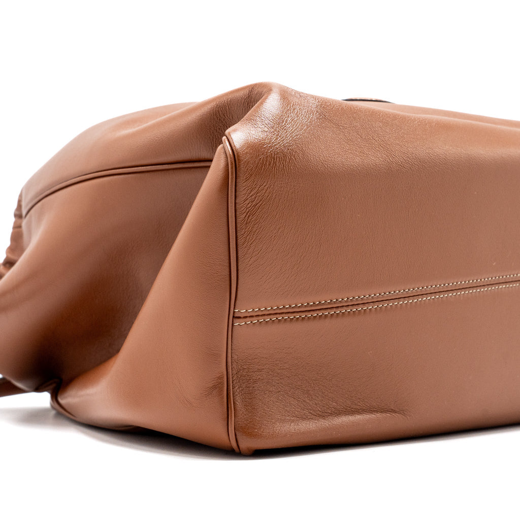 CELINE LARGE CABAS DRAWSTRING CUIRASS TRIOMPHE SMOOTH CALFSKIN TAN