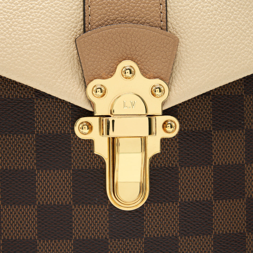LOUIS VUITTON CLAPTON BACKPACK DAMIER EBENE LEATHER BROWN