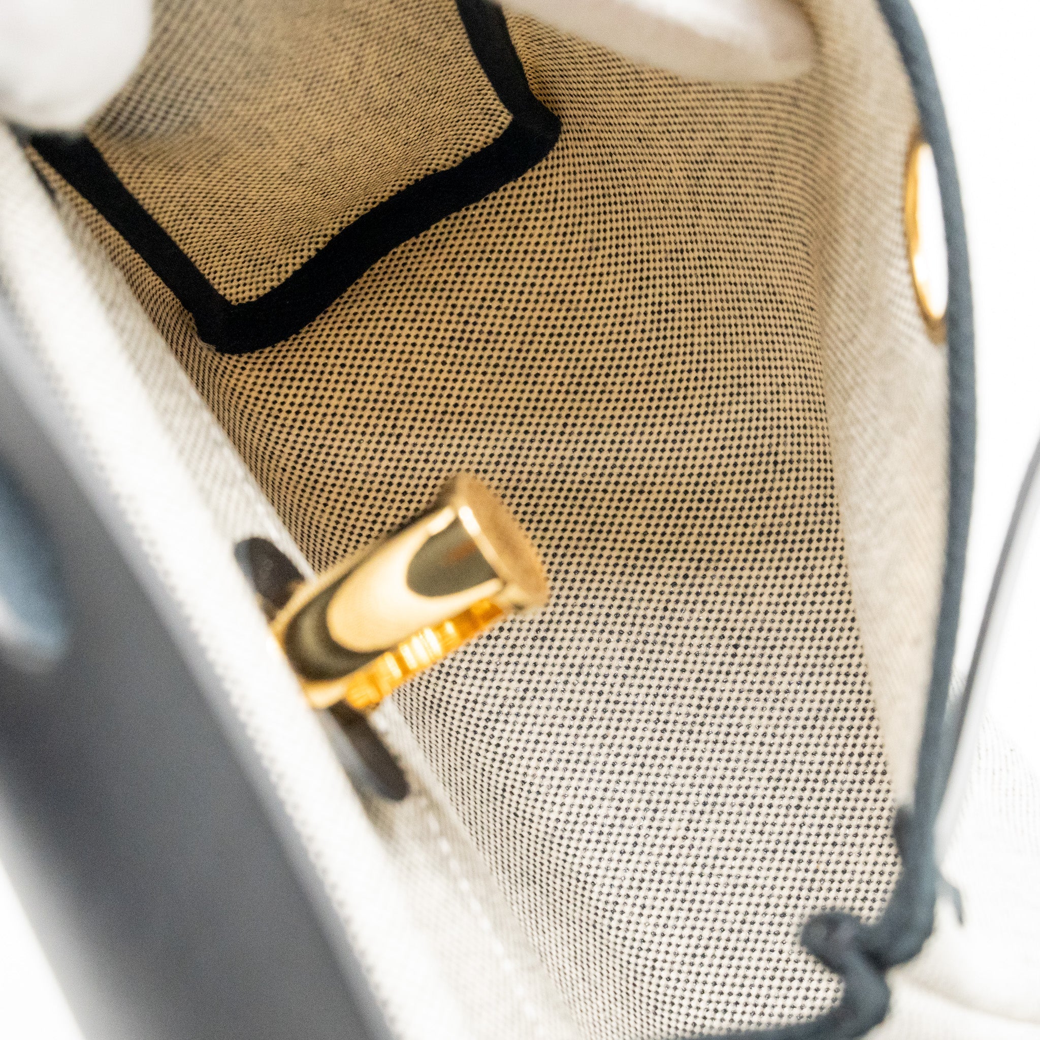 HERMES HERBAG MINI CANVAS/COWHIDE BLACK/ ECRU GHW