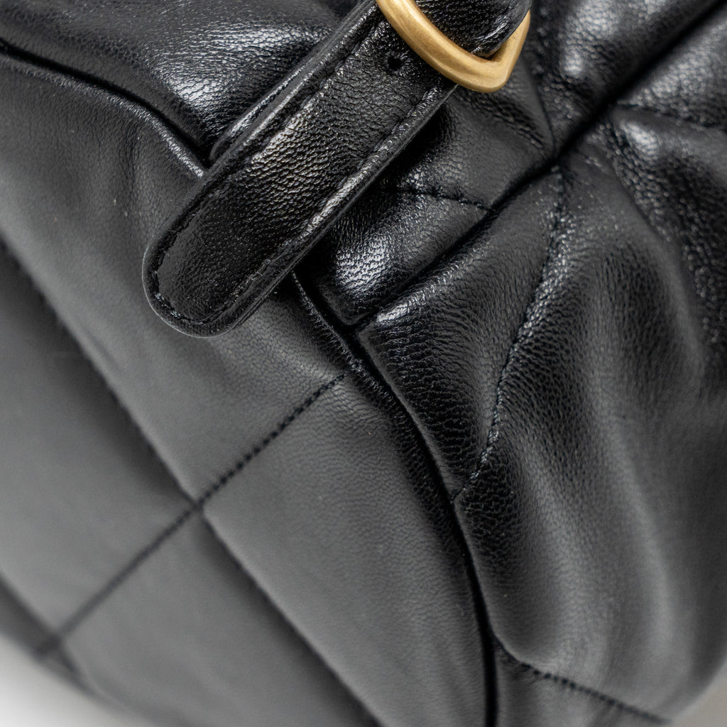CHANEL 24C 19 BACKPACK LAMBSKIN BLACK MULTICOLOUR HARDWARE (MICROCHIP)
