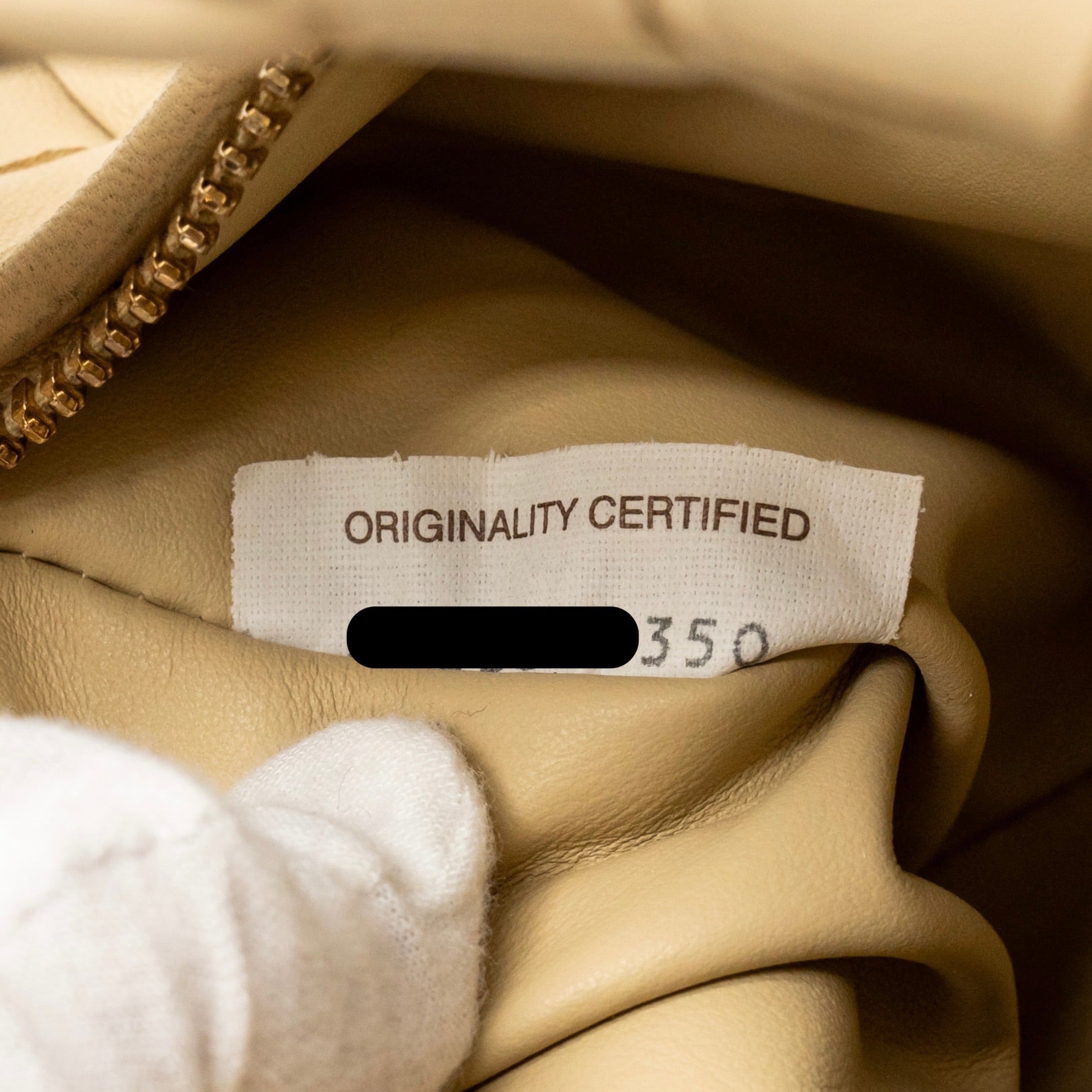 BOTTEGA VENETA MINI JODIE LAMBSKIN LIGHT BEIGE GHW