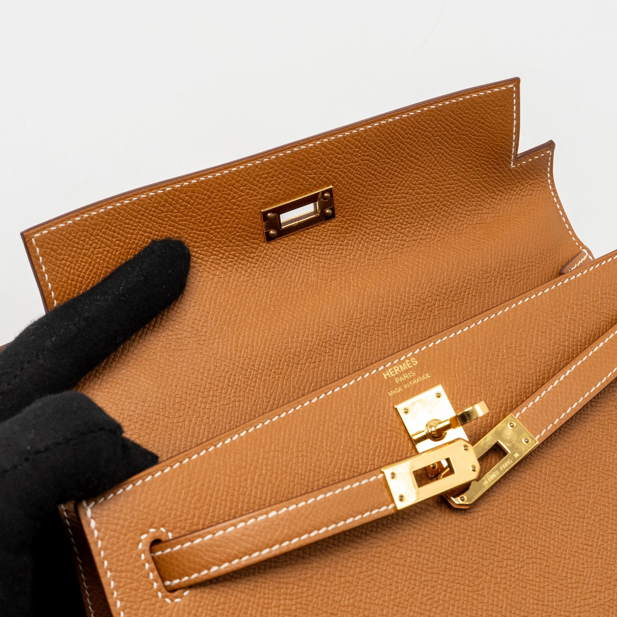 HERMES KELLY 25 EPSOM GOLD GHW