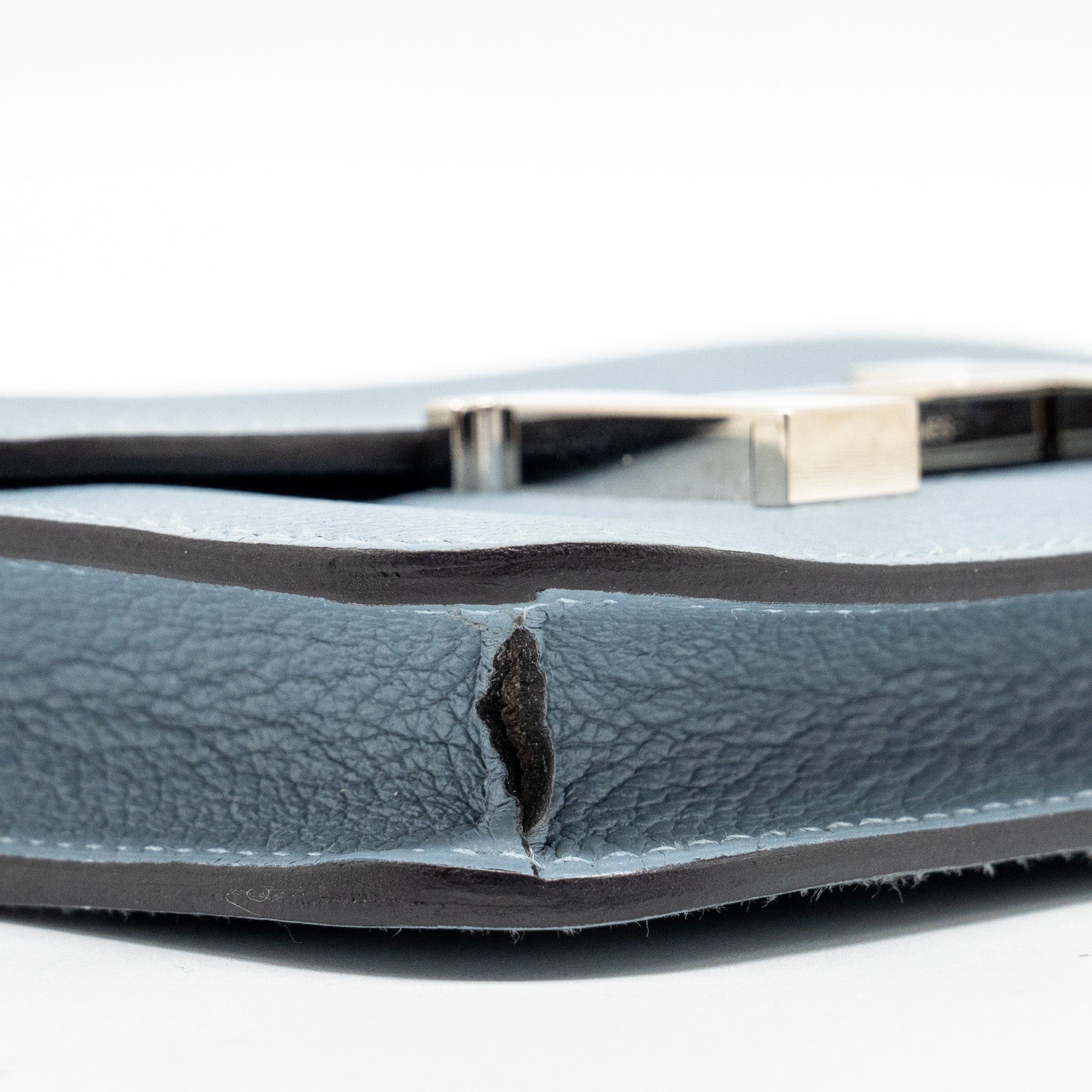 HERMES CONSTANCE SLIM EVERCOLOR J7 BLUE LIN SHW