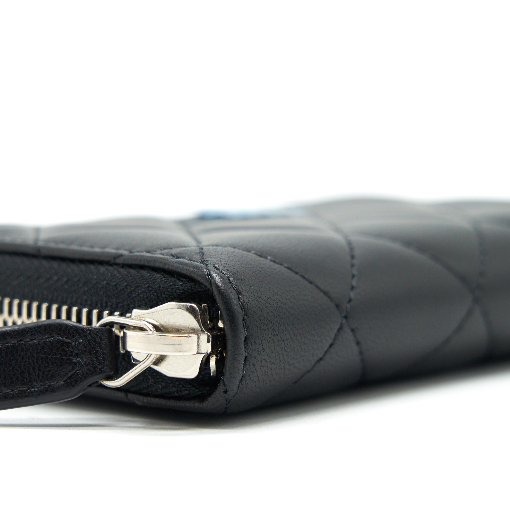 CHANEL CLASSIC ZIPPED COIN PURSE BLACK SHW LAMBSKIN