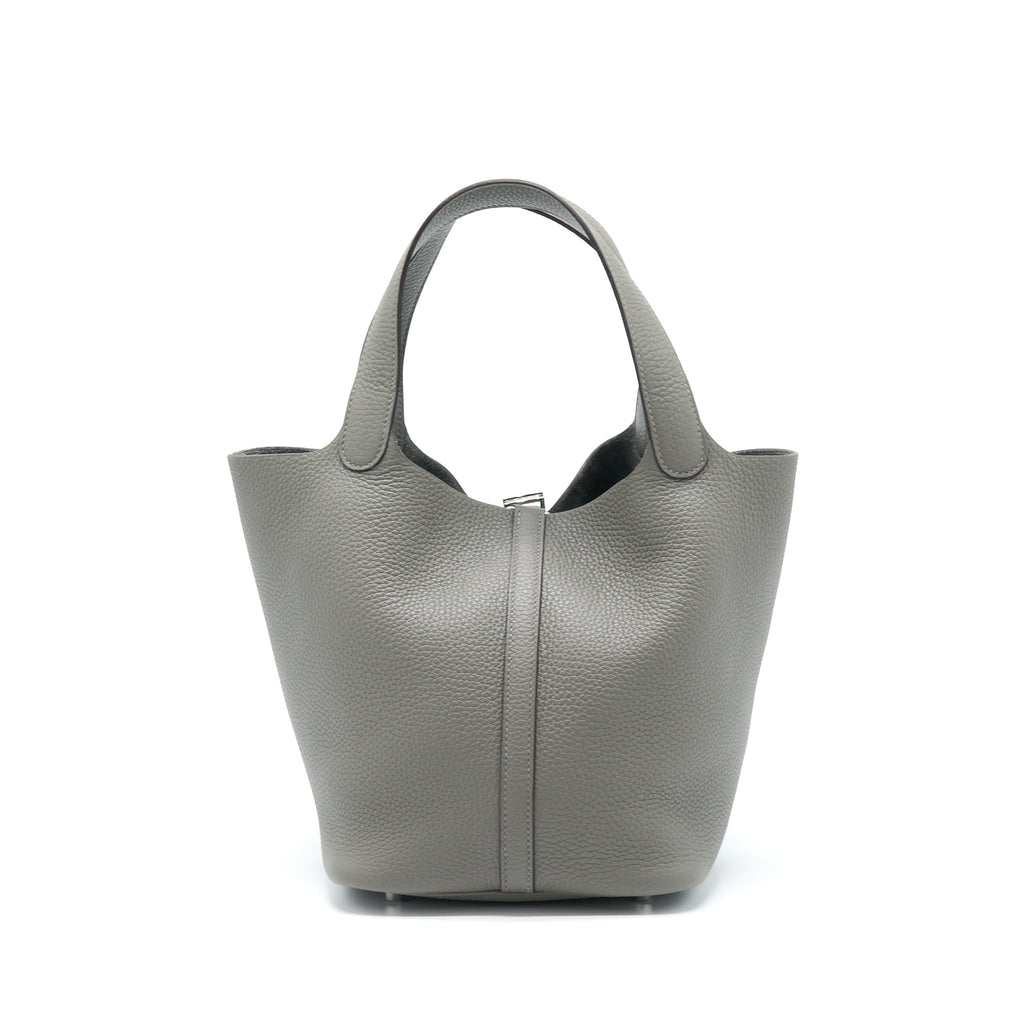 HERMES PICOTIN 22 LOCK BAG CLEMENCE 0L GRIS MEYER SHW