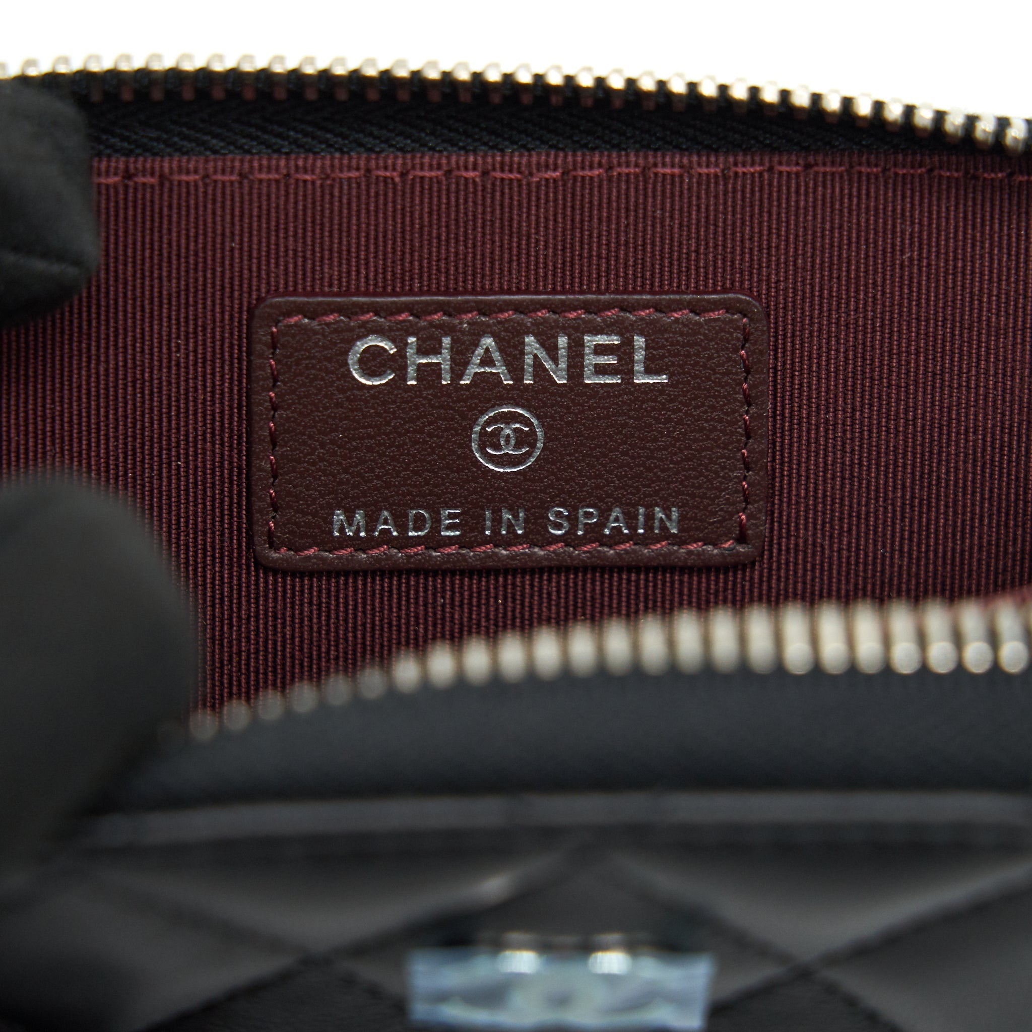 CHANEL CLASSIC ZIPPED COIN PURSE BLACK SHW LAMBSKIN