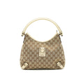 GUCCI ABBEY CANVAS LEATHER SHOULDER BAG