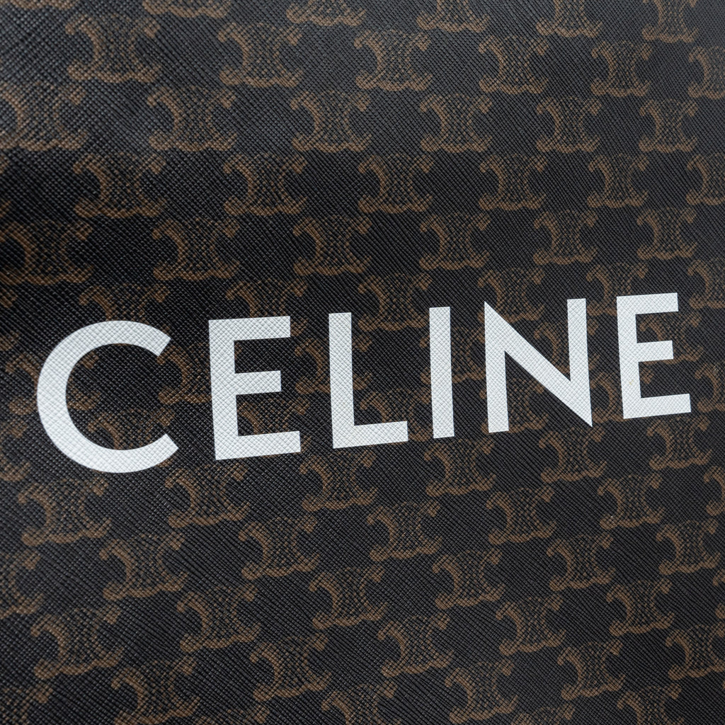 CELINE SMALL CABAS VERTICAL TRIOMPHE CANVAS / CALFSKIN TAN GHW
