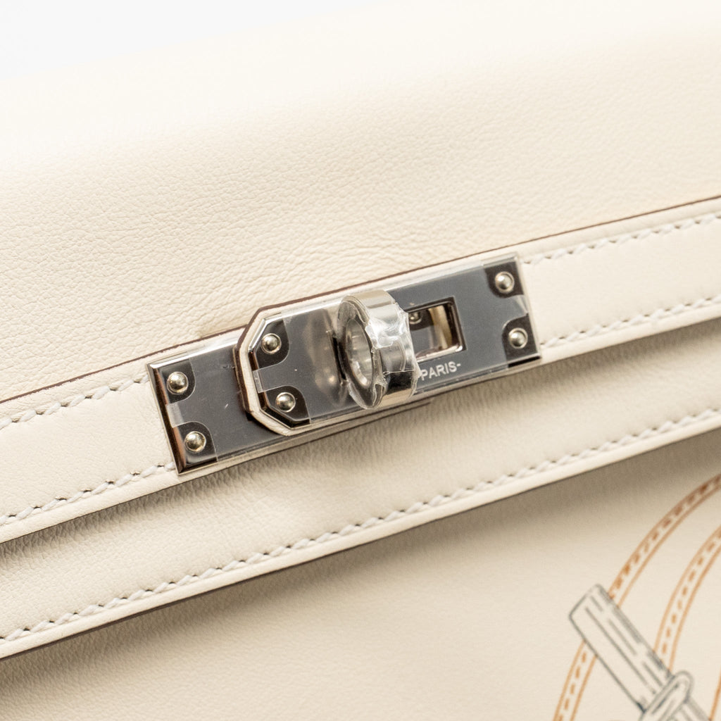 HERMES KELLY 25 IN AND OUT SWIFT IMPRIME NATA/MULTICOLOUR SHW