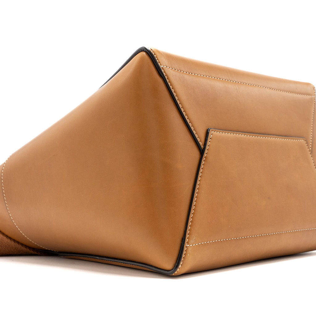 CELINE SANGLE BUCKET BAG LEATHER BROWN GHW