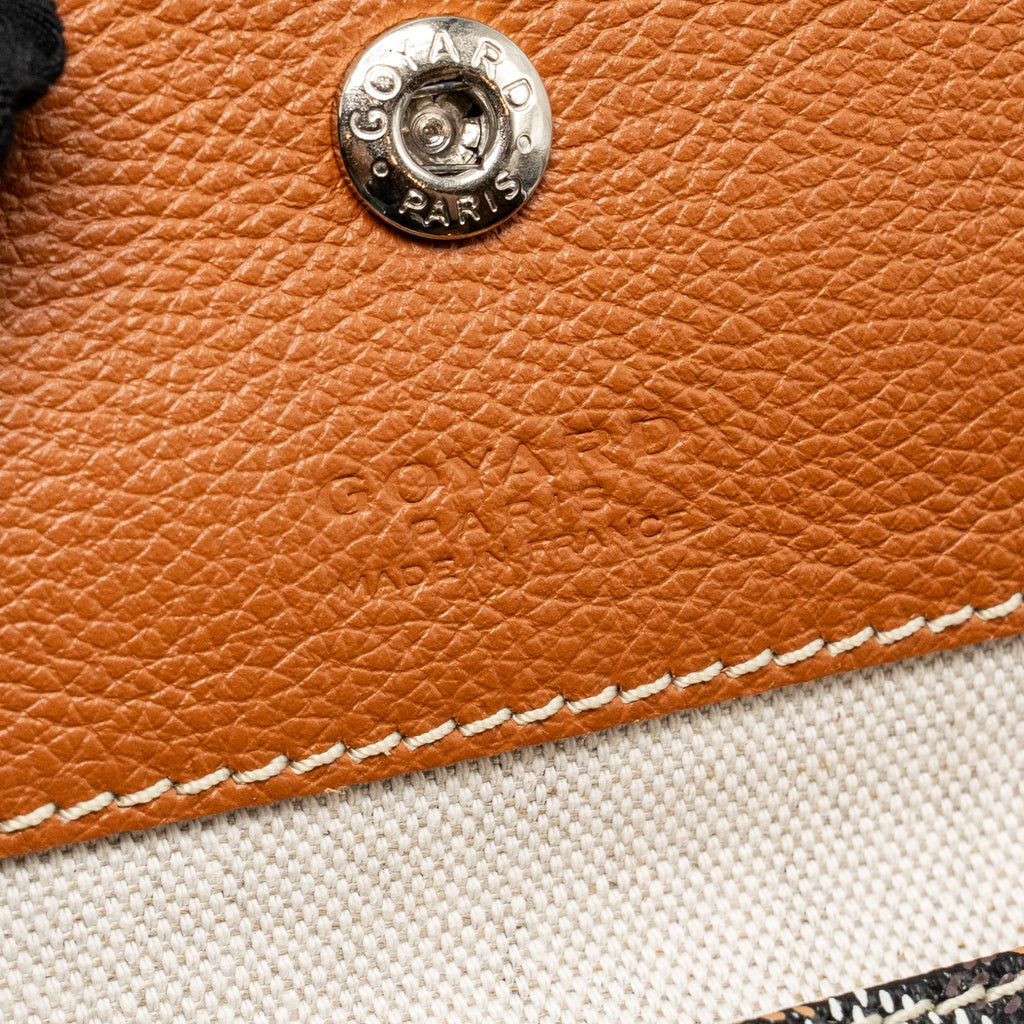 GOYARD SAINT LOUIS PM GOYARDINE CANVAS/CHEVROCHES CALFSKIN BLACK/TAN SHW
