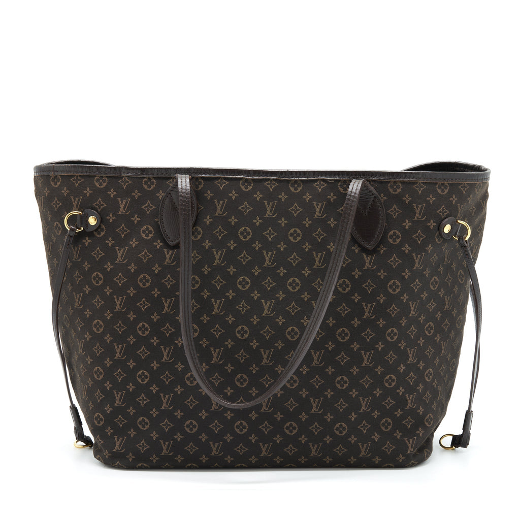 LOUIS VUITTON NEVERFULL MM MONOGRAM FABRIC DARK BROWN GHW
