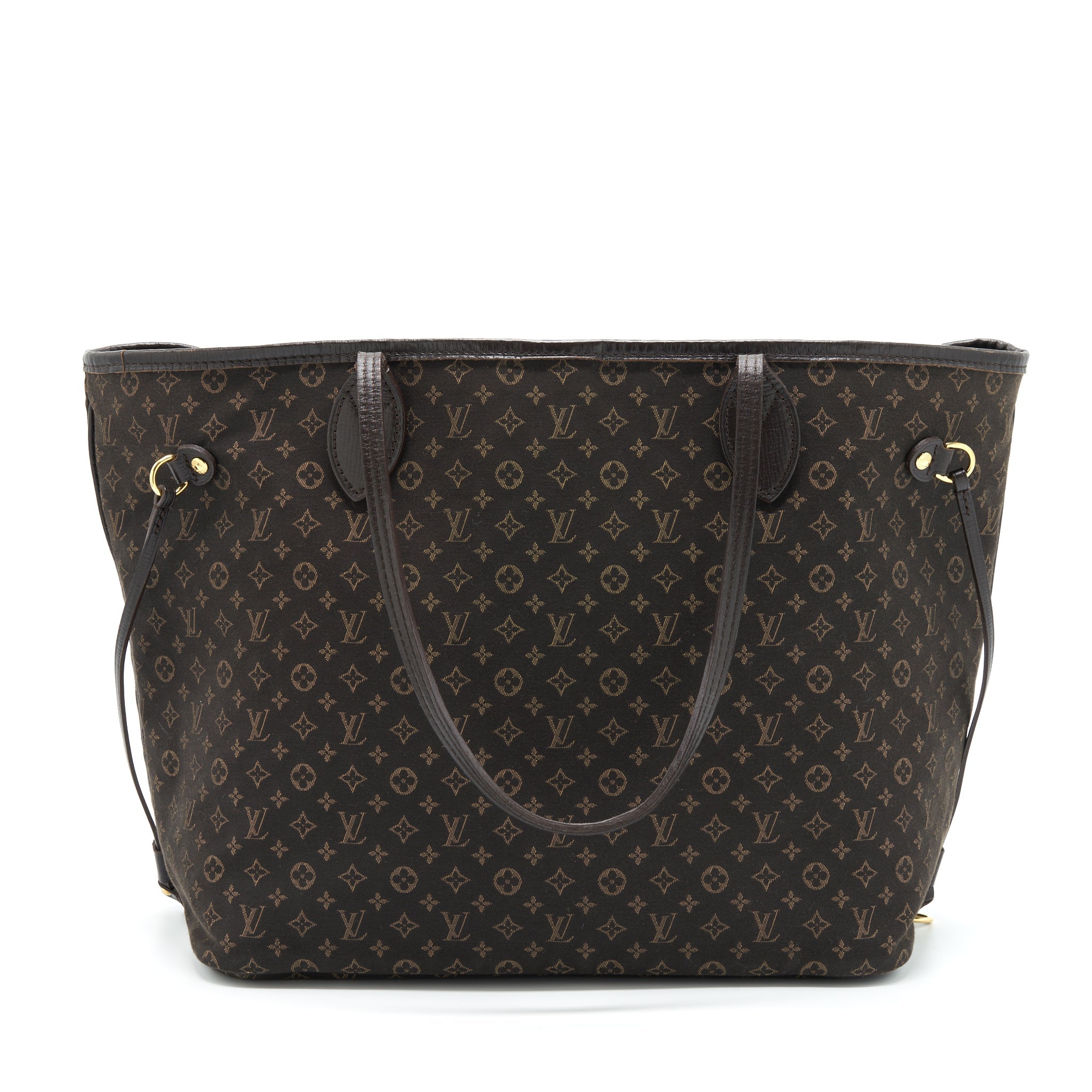 LOUIS VUITTON NEVERFULL MM MONOGRAM FABRIC DARK BROWN GHW